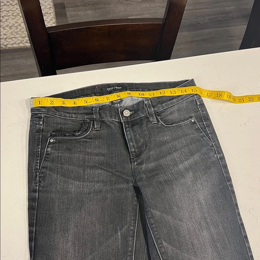 WHBM Noir Slim Leg Black Jeans size 6R